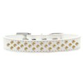 Unconditional Love Sprinkles Yellow Crystals Dog CollarWhite Size 12 UN784130